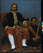 unknow artist Oil painting depicting Raden Wangsajuda, patih of Bandung, West Java oil painting reproduction